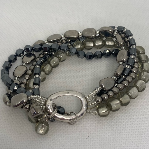 SILPADA HEMATITE HAILSTONE STRETCH BRACELET - Picture 1 of 2
